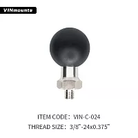Кронштейн крепежный шар VINmounts 38 мм (1,5") со стойкой и резьбой 3/8"-24x0.375 (VIN-C-024)