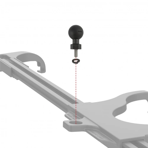 RAP-B-379U-252050-SLW Шарик RAM Tough-Ball с резьбовой шпилькой 1/4"-20 x .50" и стопорной шайбой фото 3