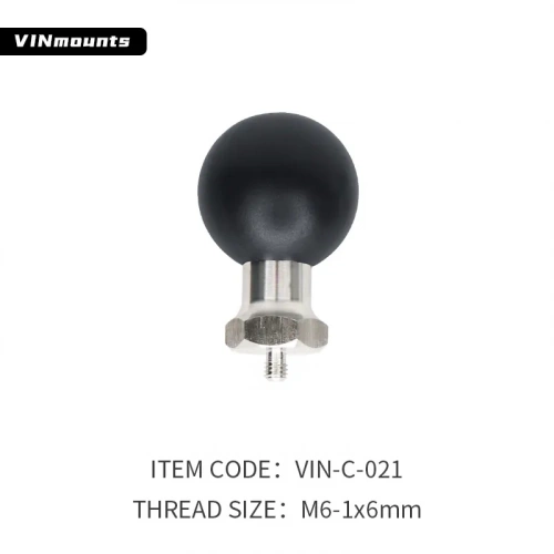 VIN-C-021 Шар VINmounts 38 мм (1,5") со стойкой с резьбой M6-1x6 мм VIN-C-021 Шар VINmounts 38 мм (1,5") со стойкой с резьбой M6-1x6 мм