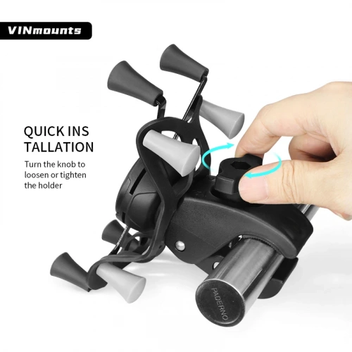 Крепление VINmounts X-GRIP быстросъемное для смартфонов на руль, трубу 26-50 мм (VIN-BC-PBSJ02-DZJ) фото 8