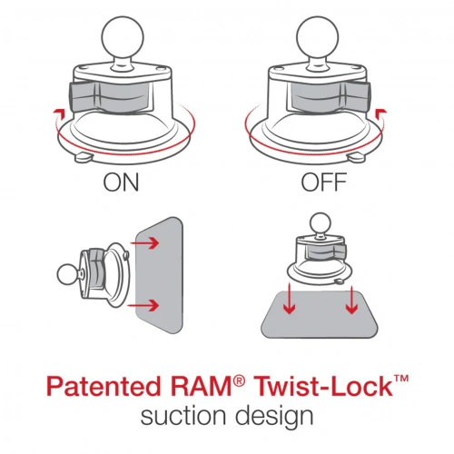 Крепление для телефона RAM® Quick-Grip™ Pro с присоской Twist-Lock™ — среднее RAM-B-166-PD5U фото 8 Крепление для телефона RAM® Quick-Grip™ Pro с присоской Twist-Lock™ — среднее RAM-B-166-PD5U фото 8
