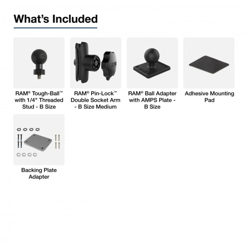 RAM-B-347-379-252050-K5-MTV3U Крепление RAM для приборной панели для видеорегистратора Motive AI Dashcam Plus фото 5 RAM-B-347-379-252050-K5-MTV3U Крепление RAM для приборной панели для видеорегистратора Motive AI Dashcam Plus фото 5