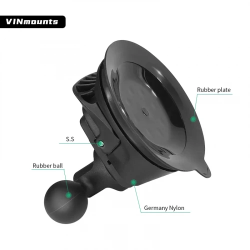 Присоска VINmounts 90 мм с двумя шарами 25 мм (1") на нагрузку 0,5"-1" кг (VIN-B-XP02) фото 3