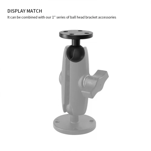 VIN-B-005 Шар VINmounts 25 мм (1") с малым круглым основанием 45 мм. Между отверстиями 21x21 мм (по диагонали 30 мм) фото 5