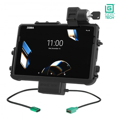 RAM-GDS-DOCKL-ZE47PDU Держатель с замком GDS Thin-Dock + Data для Zebra ET401 10" с IntelliSkin