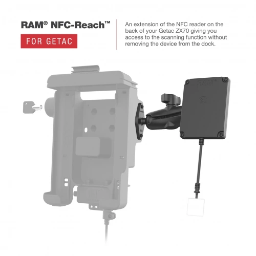 RAM-HOL-GE3NKLU Фиксирующий держатель RAM Form-Fit для Getac ZX70 - совместим с NFC-удлинителем. фото 5