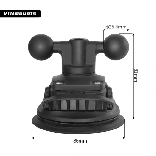 Присоска VINmounts 90 мм с двумя шарами 25 мм (1") на нагрузку 0,5"-1" кг (VIN-B-XP02) фото 6