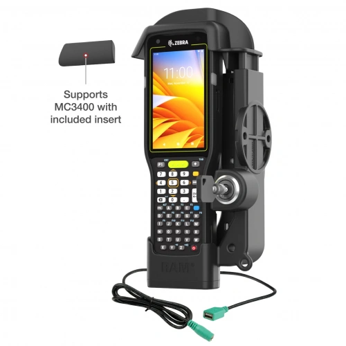 Док-станция RAM® Locking Powered Dock + Single USB-A для Zebra MC3300 и MC3400 RAM-HOL-ZE33PDLU фото 7