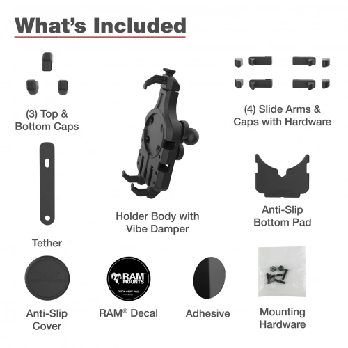 Держатель телефона RAM® Quick-Grip™ Pro с шариком и виброгасителем RAM-HOL-PD5BVU фото 7