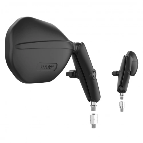 Зеркало для мототехники RAM Tough-Mirror 2 шт с основаниями M10-1.25 и реверсивные адаптеры, длинный кронштейн (RAM-B-349-RTA-C-465RL) фото 4 Зеркало для мототехники RAM Tough-Mirror 2 шт с основаниями M10-1.25 и реверсивные адаптеры, длинный кронштейн (RAM-B-349-RTA-C-465RL) фото 4