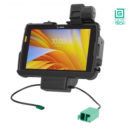 RAM-GDS-DOCKNLL-ZE20PD2U Док-станция GDS Power + Dual USB с защелкой для Zebra ET401 и ET4x 8"