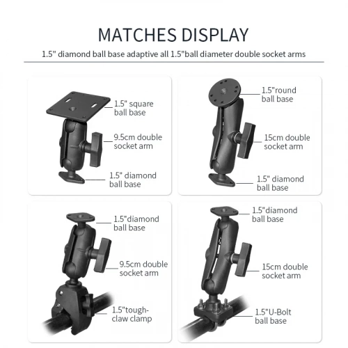 VIN-C-001 Шар VINmounts 38 мм (1,5") с ромбической площадкой, 49 мм между отверстиями фото 5 VIN-C-001 Шар VINmounts 38 мм (1,5") с ромбической площадкой, 49 мм между отверстиями фото 5