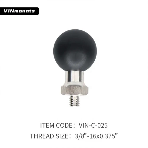 VIN-C-025 Кронштейн крепежный шар VINmounts 38 мм (1,5") со стойкой и резьбой 3/8"-16x0.375